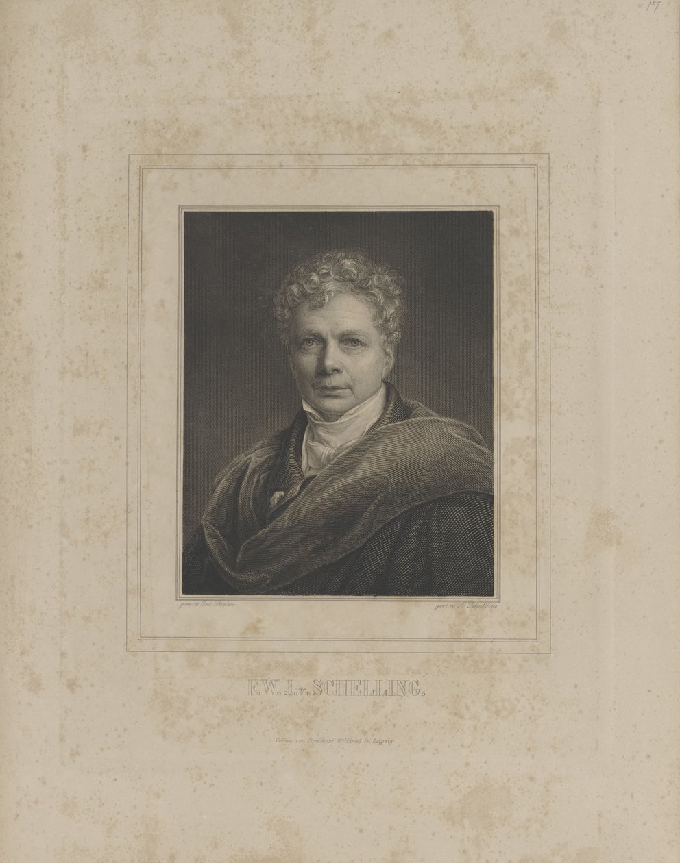 Friedrich Wilhelm Joseph Schelling 1775-1854 , ca. 1840. av Albrecht Fürchtegott Schultheiss