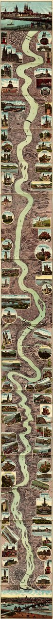 Neuestes rhein panorama von mainz-cöln 1909 av Albumfabrik Eisenach