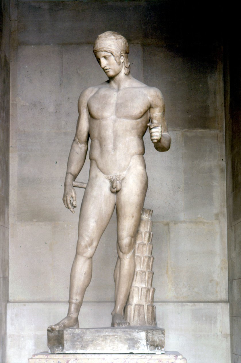 Ares heter Ares Borghese. Staty av Alcamene, 500-talet f.Kr. Musée du Louvren av Alcamenes (attr. to)