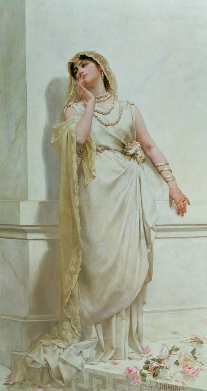 Den unga bruden, 1883 av Alcide Theophile Robaudi
