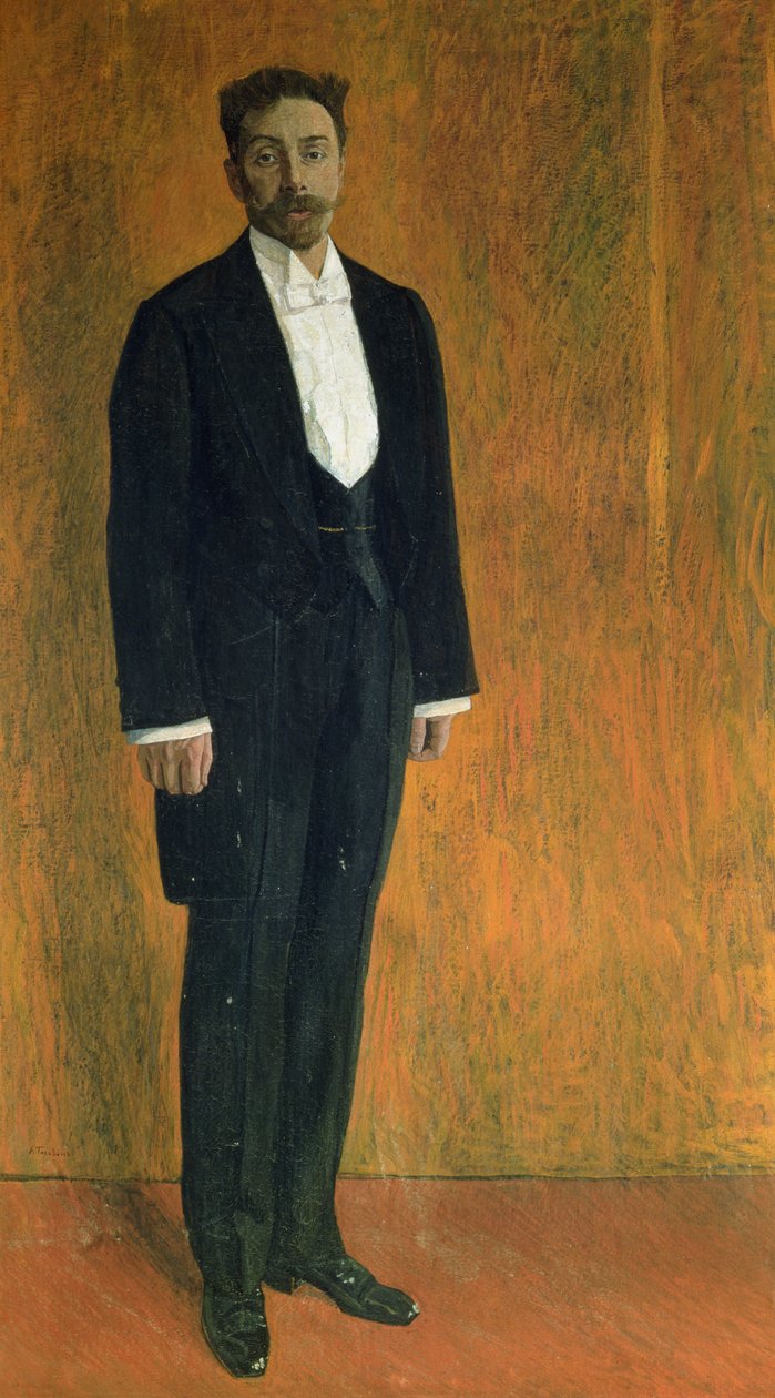 Porträtt av Alexander Skryabin (1872-1915) (gouache och pastell på kartong) av Aleksandr Jakovlevic Golovin