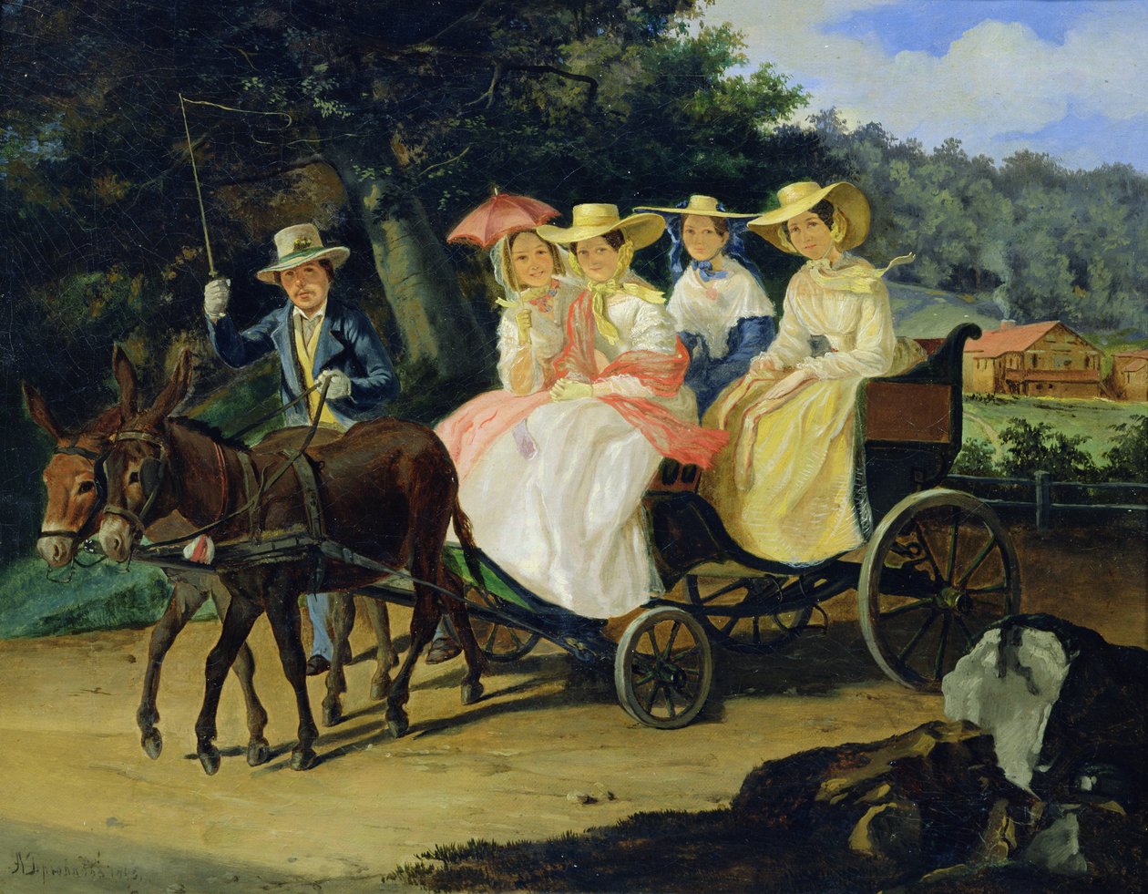 Ett lopp, 1845-46 av Aleksandr Pavlovich Bryullov