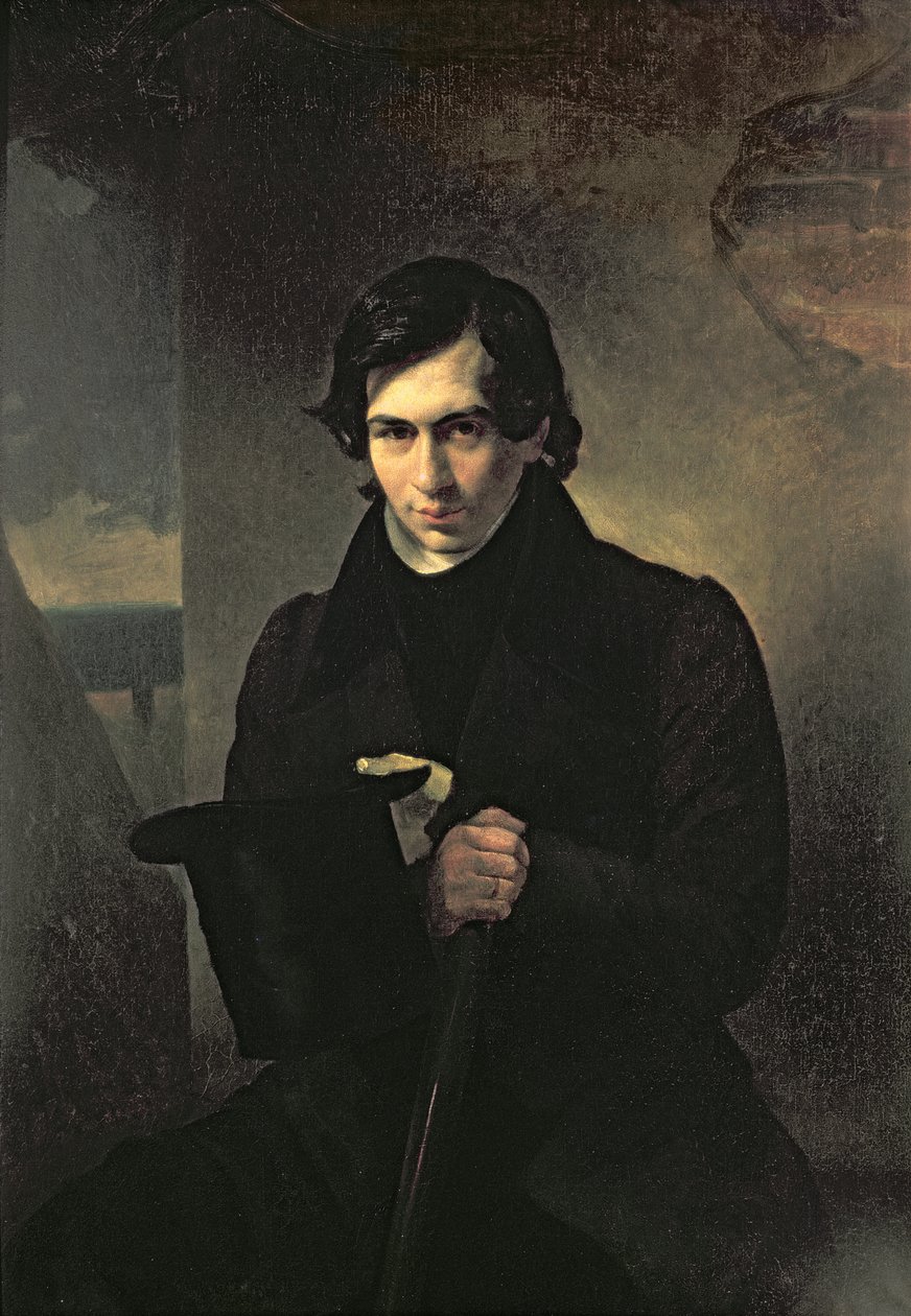 Porträtt av den ryske författaren Nestor Kukolnik (1809-1868), 1836 av Aleksandr Pavlovich Bryullov