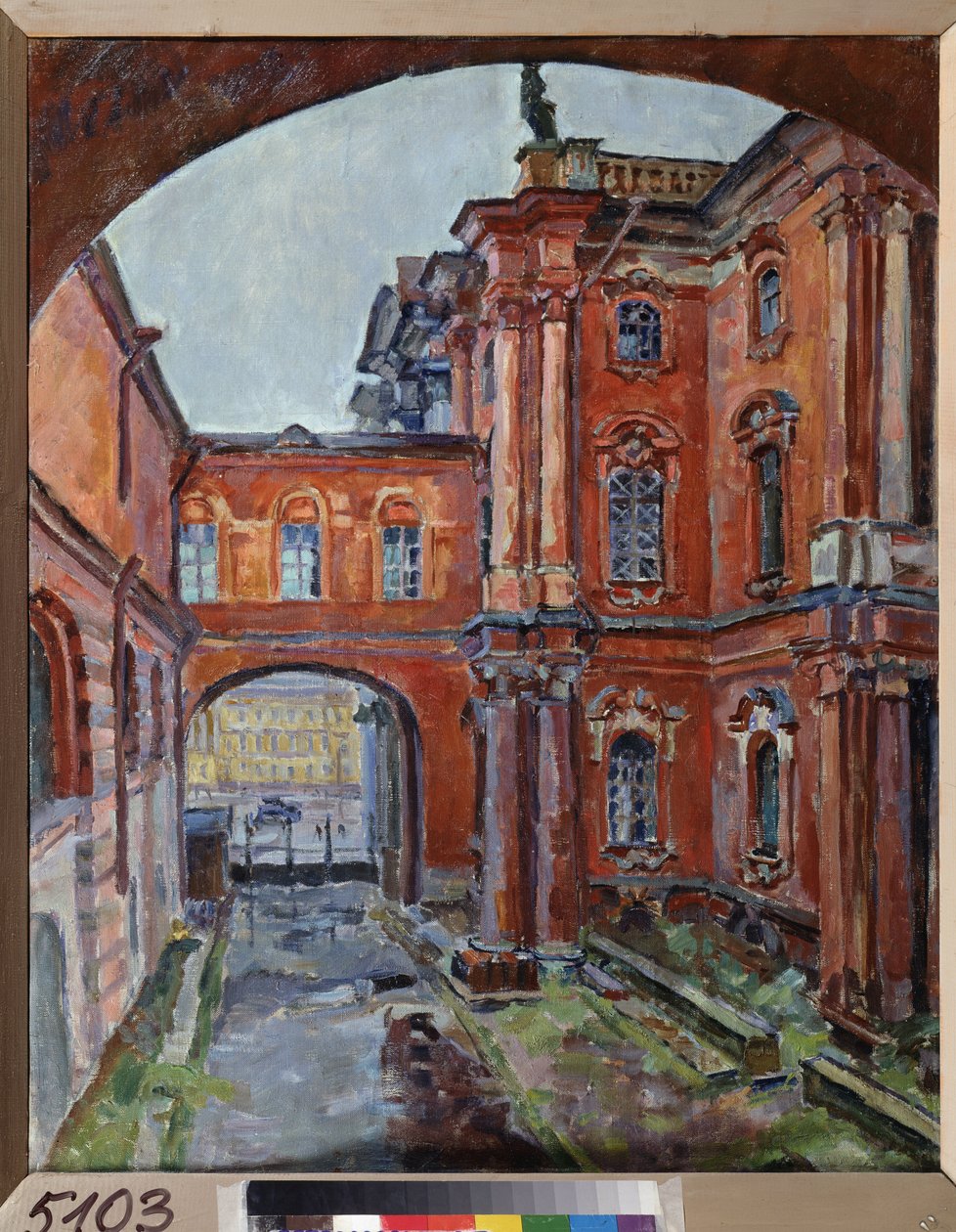 Eremitagets innergård (Sankt Petersburg) av Aleksandr Aleksandrovich Osmerkin