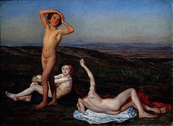 Three Naked Boys, studie för 