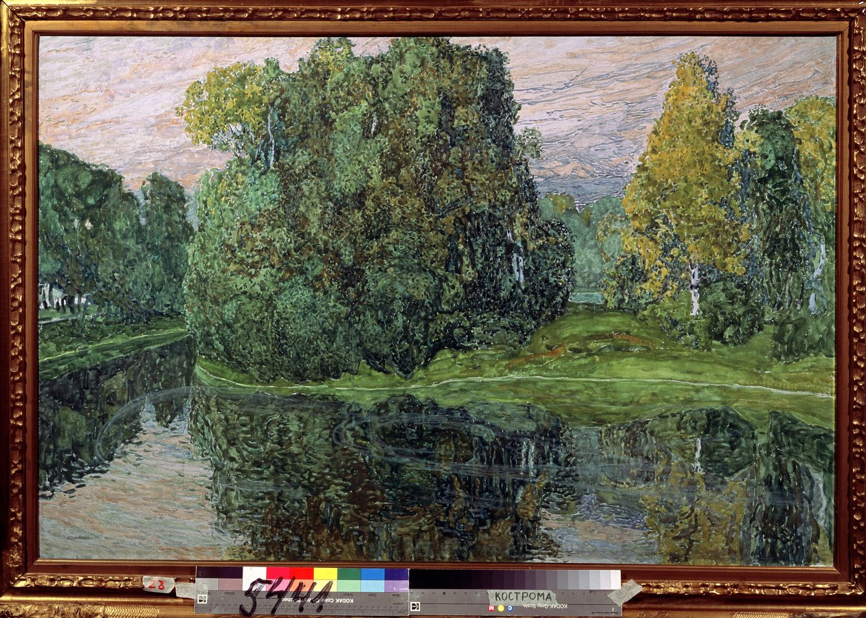 Ö (ön). Målning av Alexander Yakolevich Golovin (Alexander Golovin) (1863-1930), gouache och pastell på kartong, rysk konst, sent 1800-tidigt 1900-tal. State United Art Museum, Kostroma (Ryssland). av Aleksandr Jakovlevic Golovin