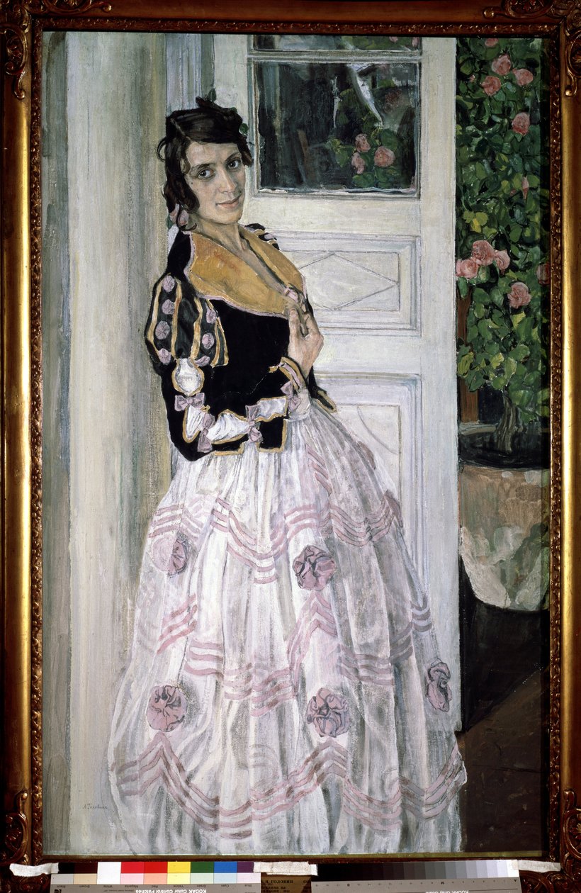 "Ung spansk kvinna på balkongen" Målning av Alexander Yakovlevich Golovin (Alexander Golovin) (1863-1930) 1911 Ryska statens museum, Sankt Petersburg av Aleksandr Jakovlevic Golovin