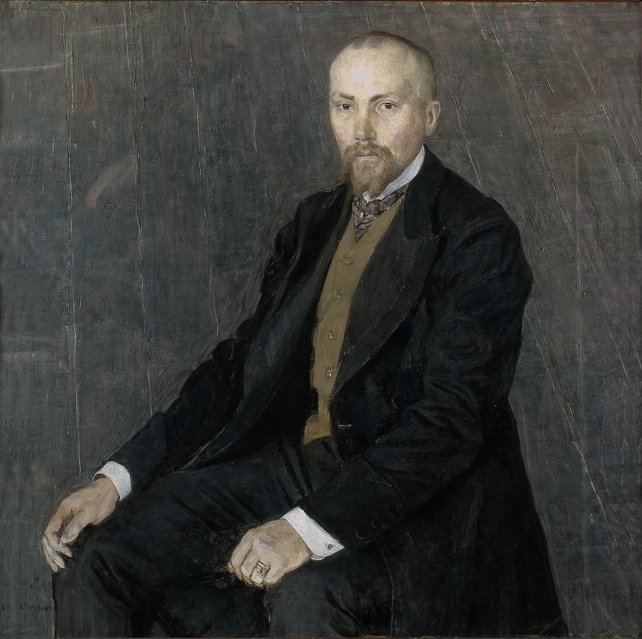 Porträtt av konstnären Nicholas Roerich 1874-1947, 1907 av Aleksandr Jakovlevic Golovin