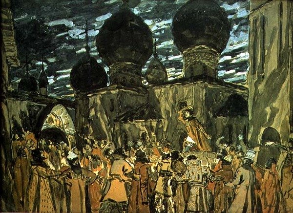 Scenografi för en teateruppsättning, 1901 av Aleksandr Jakovlevic Golovin