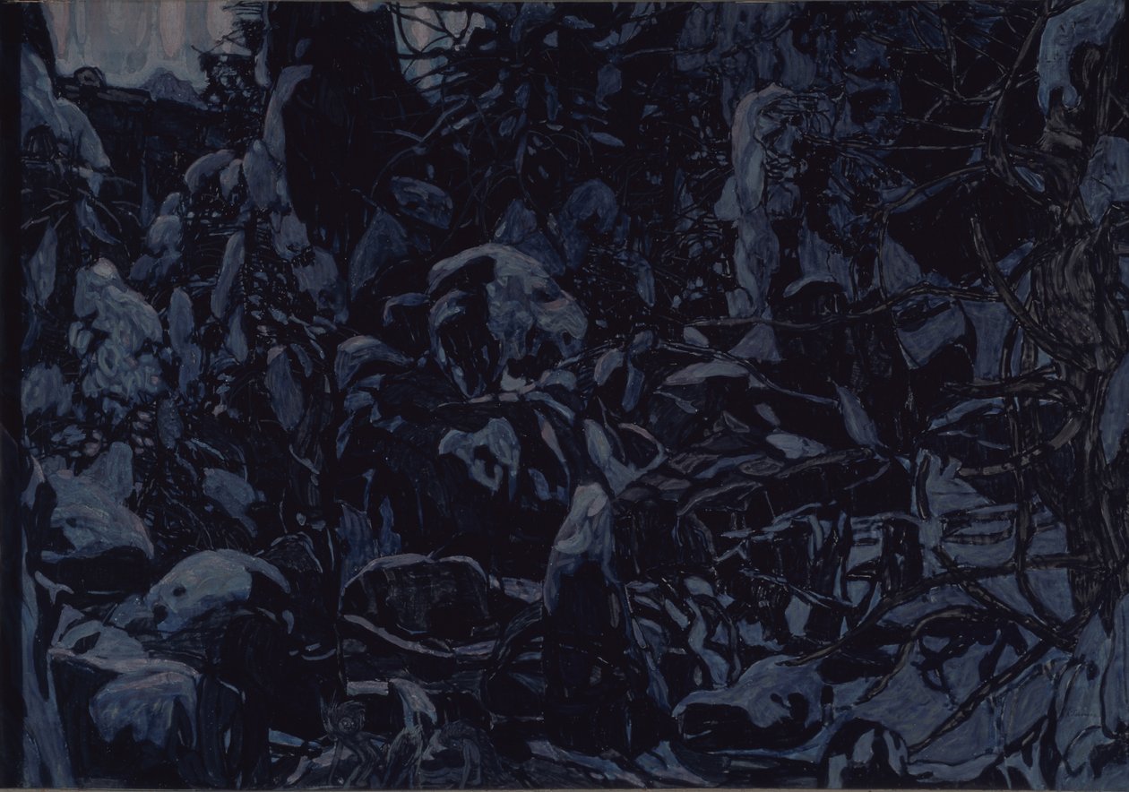 Scenografi för baletten Solveig till E. Griegs musik, 1922 av Aleksandr Jakovlevic Golovin
