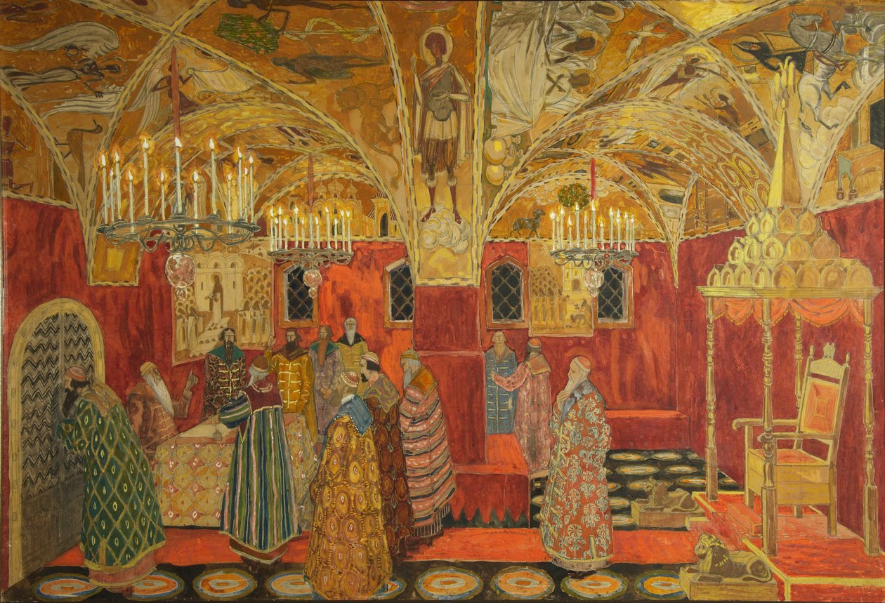 Scenografi för operan Boris Godunov av M. Musorgsky, 1911 av Aleksandr Jakovlevic Golovin