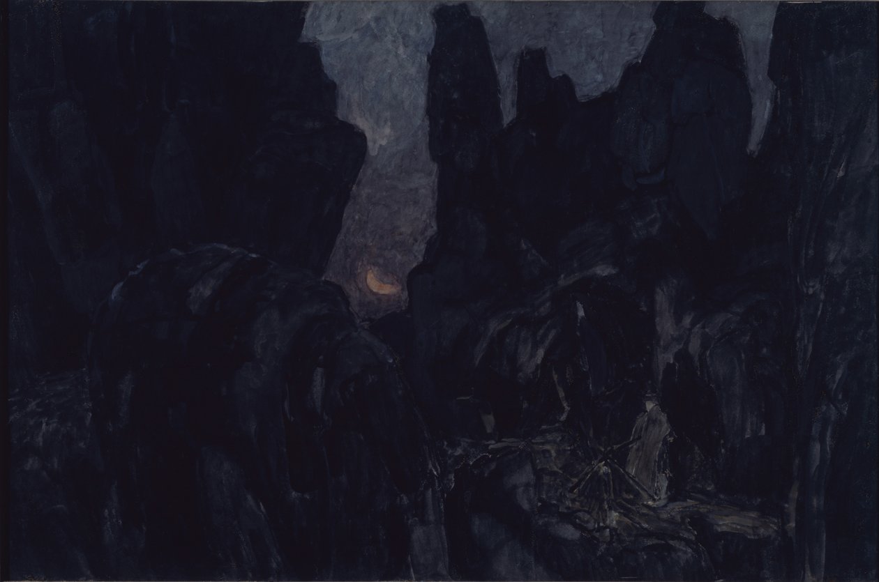 Scenografi för operan Carmen av G. Bizet, 1908 av Aleksandr Jakovlevic Golovin