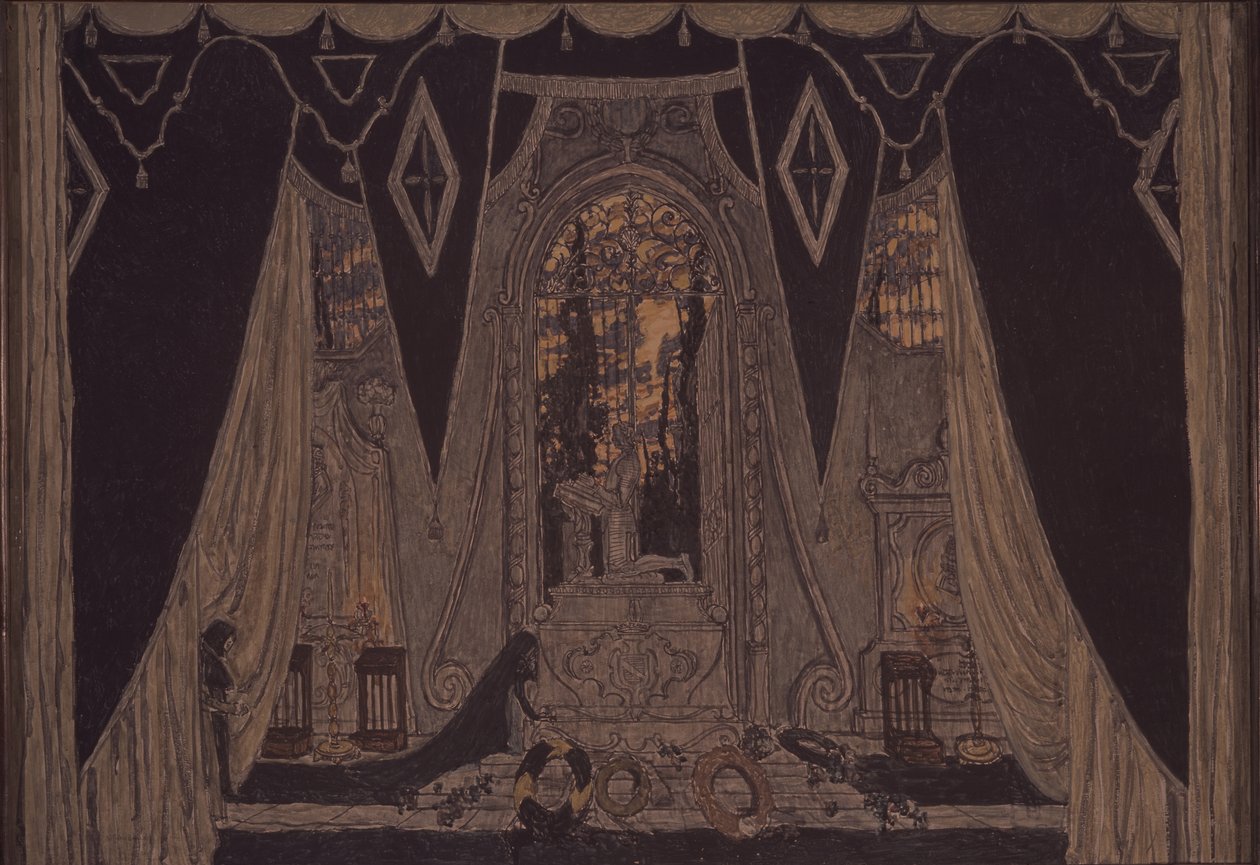 Scenografi för pjäsen Don Juan av J.-B. Molliére, 1910 av Aleksandr Jakovlevic Golovin