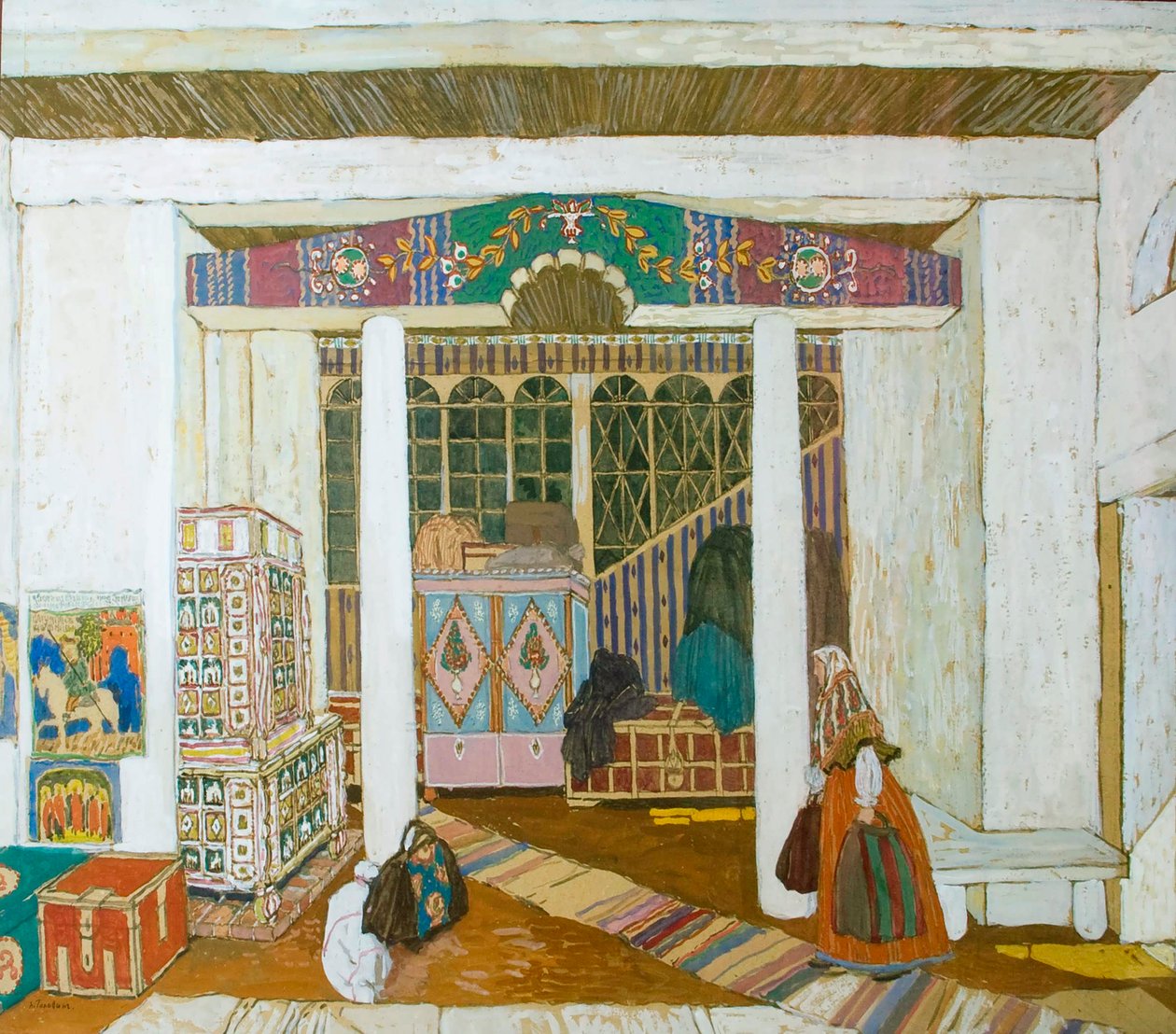 Scenografi för pjäsen Stormen, av Alexander Ostrovsky, 1916. av Aleksandr Jakovlevic Golovin
