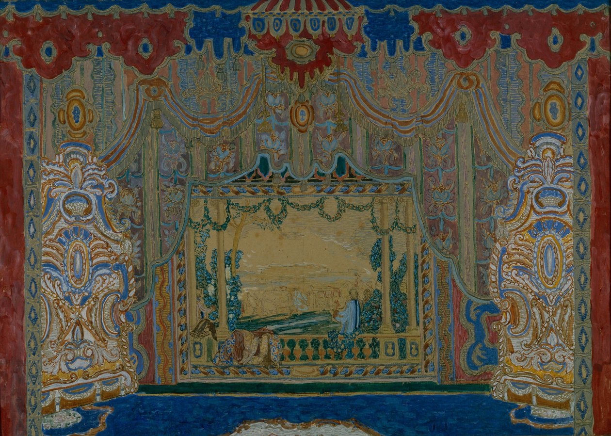 Scenografi för teaterpjäsen Don Juan av Moliére, 1910 av Aleksandr Jakovlevic Golovin