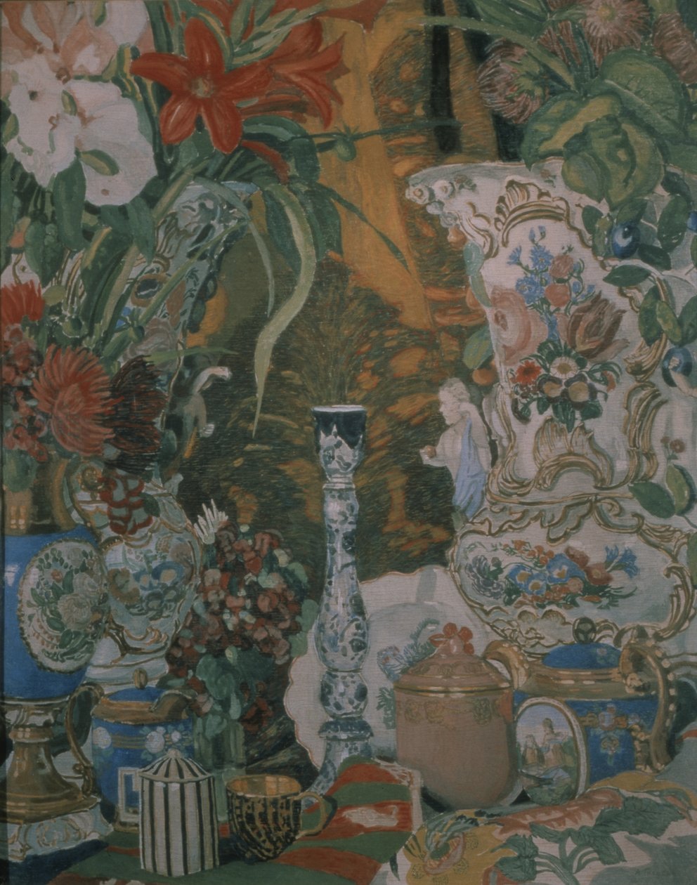 Fortfarande liv. Blommor och porslin, 1912 av Aleksandr Jakovlevic Golovin