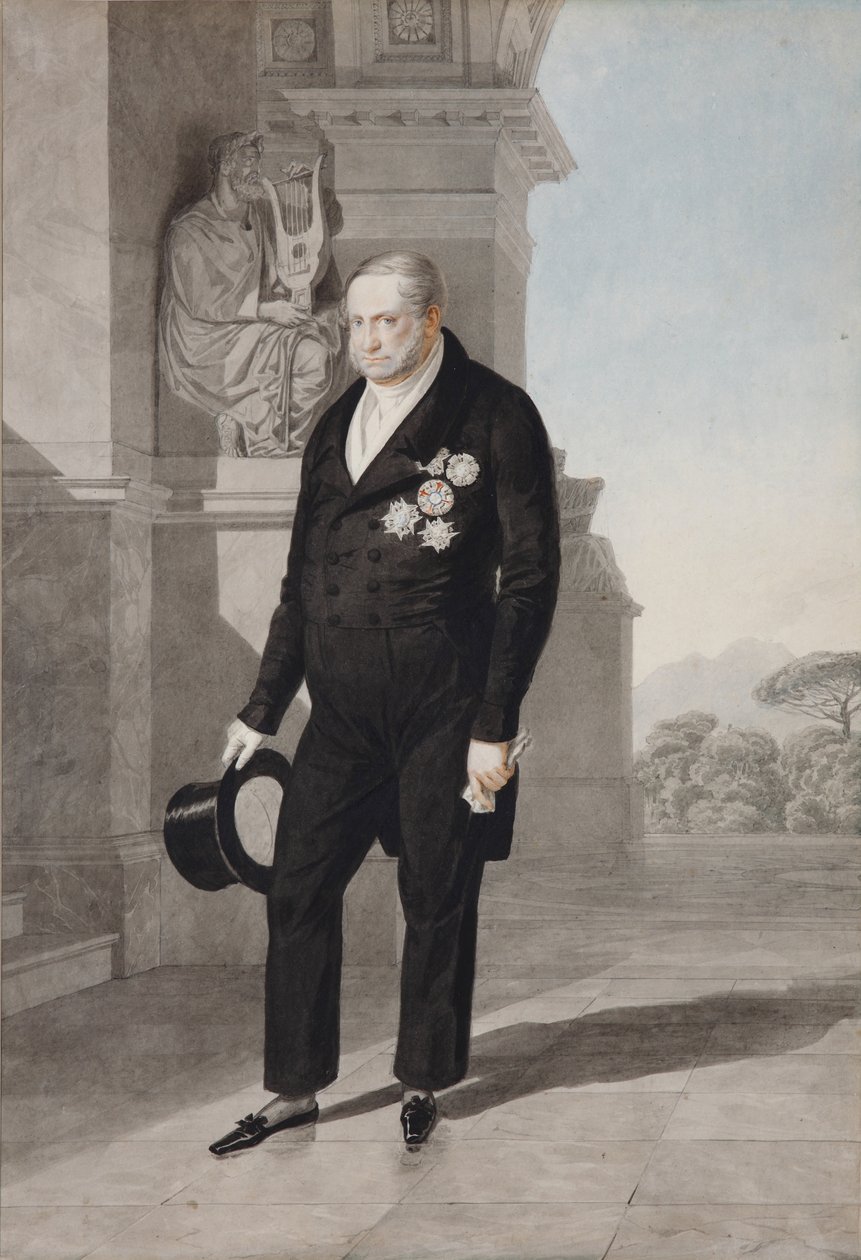 Porträtt av kung Francis I av de två Sicilierna 1777-1830, 1825 av Aleksandr Pavlovich Bryullov