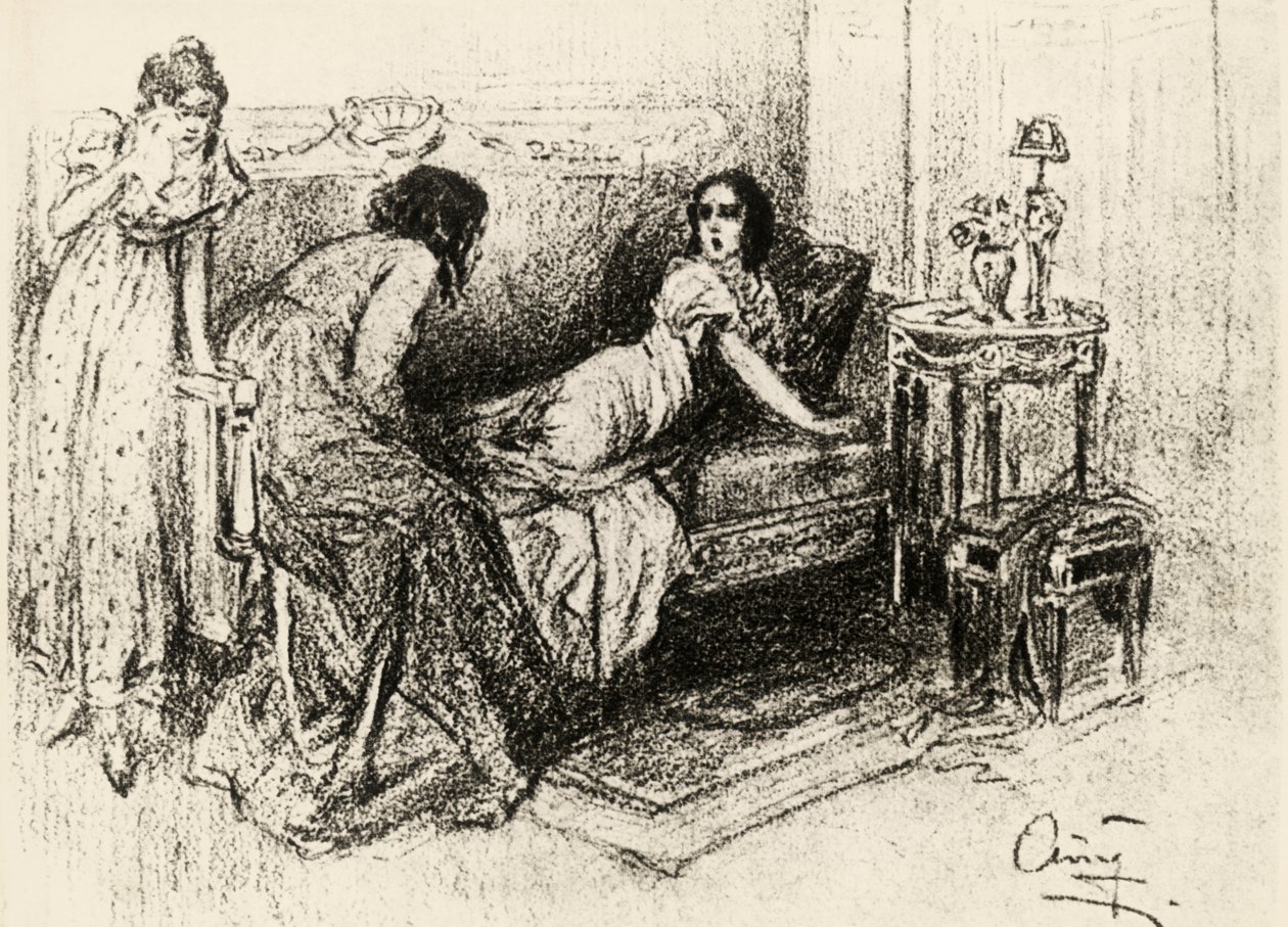 Illustration till "Krig och fred", av Leo Tolstoy (litho) av Aleksandrs Apsit