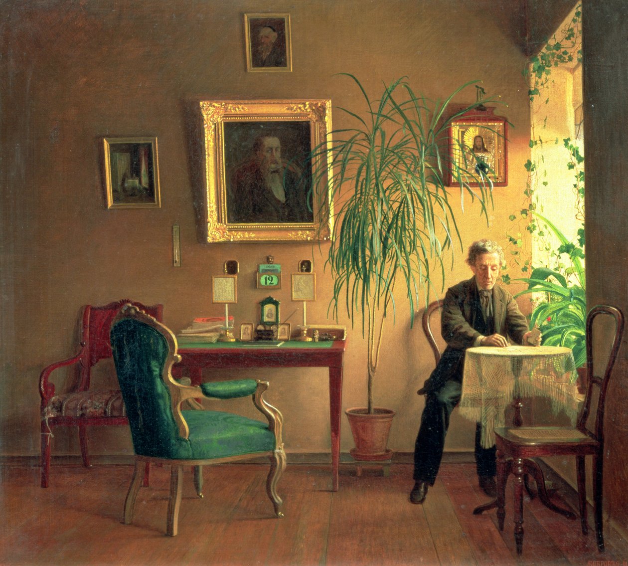 Interiör, 1871 av Aleksei Alekseevich Bobrov