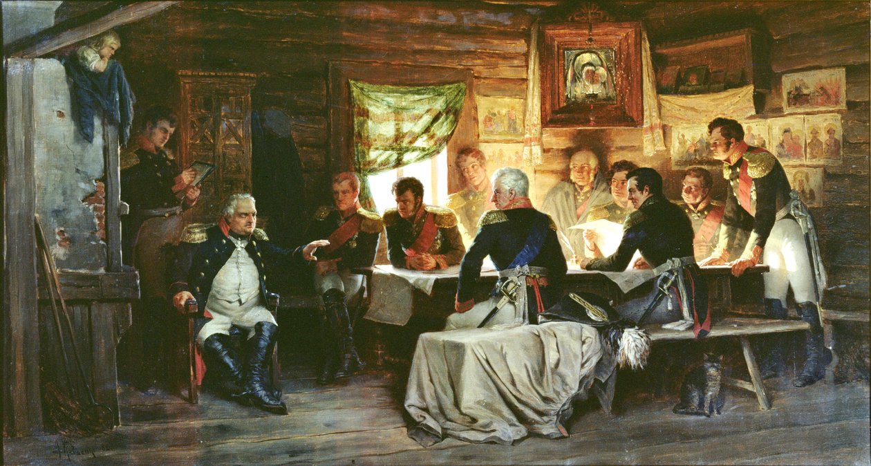 Krigsrådet i Fili i 1812, 1882 swed av Aleksei Danilovich Kivshenko