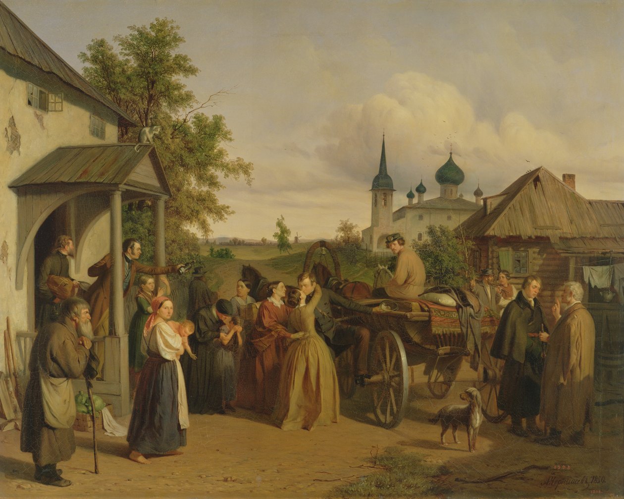 Avgången, 1850 av Aleksei Filippovich Chernyshev