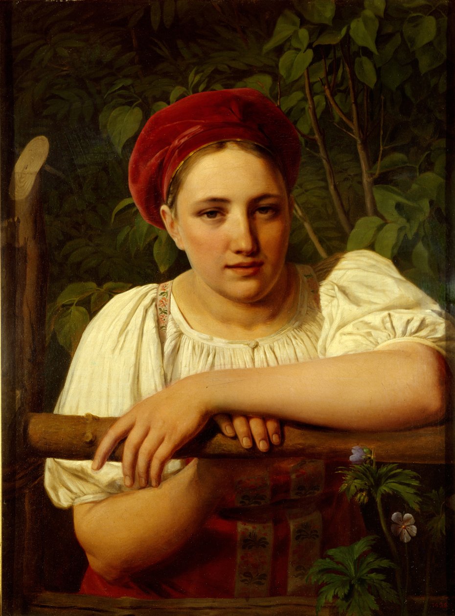 En bondflicka från Tver-regionen, 1840 av Aleksei Gavrilovich Venetsianov