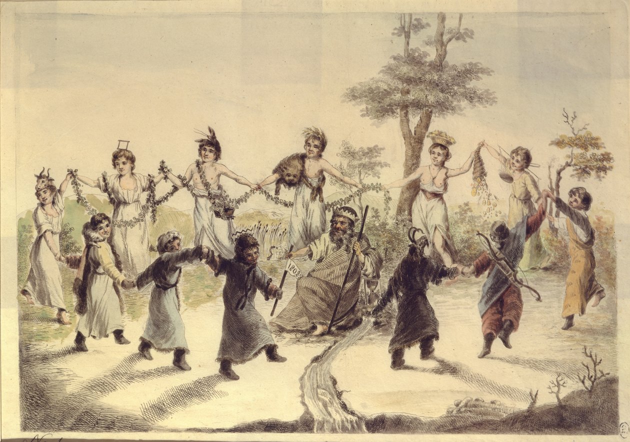 Allegori över årets tolv månader, 1808 av Aleksei Gavrilovich Venetsianov