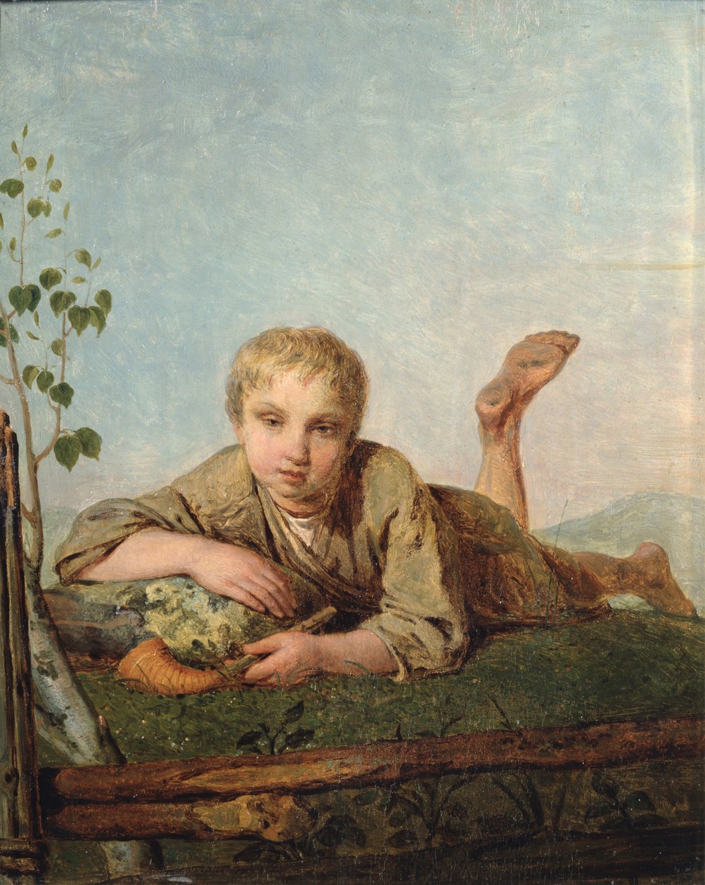 Herdepojke med ett rör, 1820-talet av Aleksei Gavrilovich Venetsianov