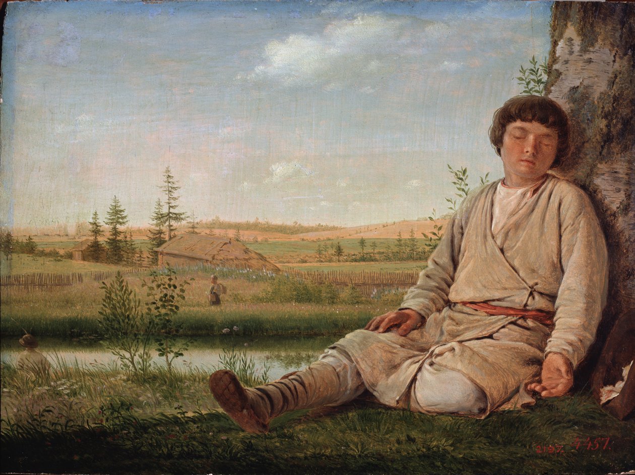 Sovande herdepojke, 1823 av Aleksei Gavrilovich Venetsianov
