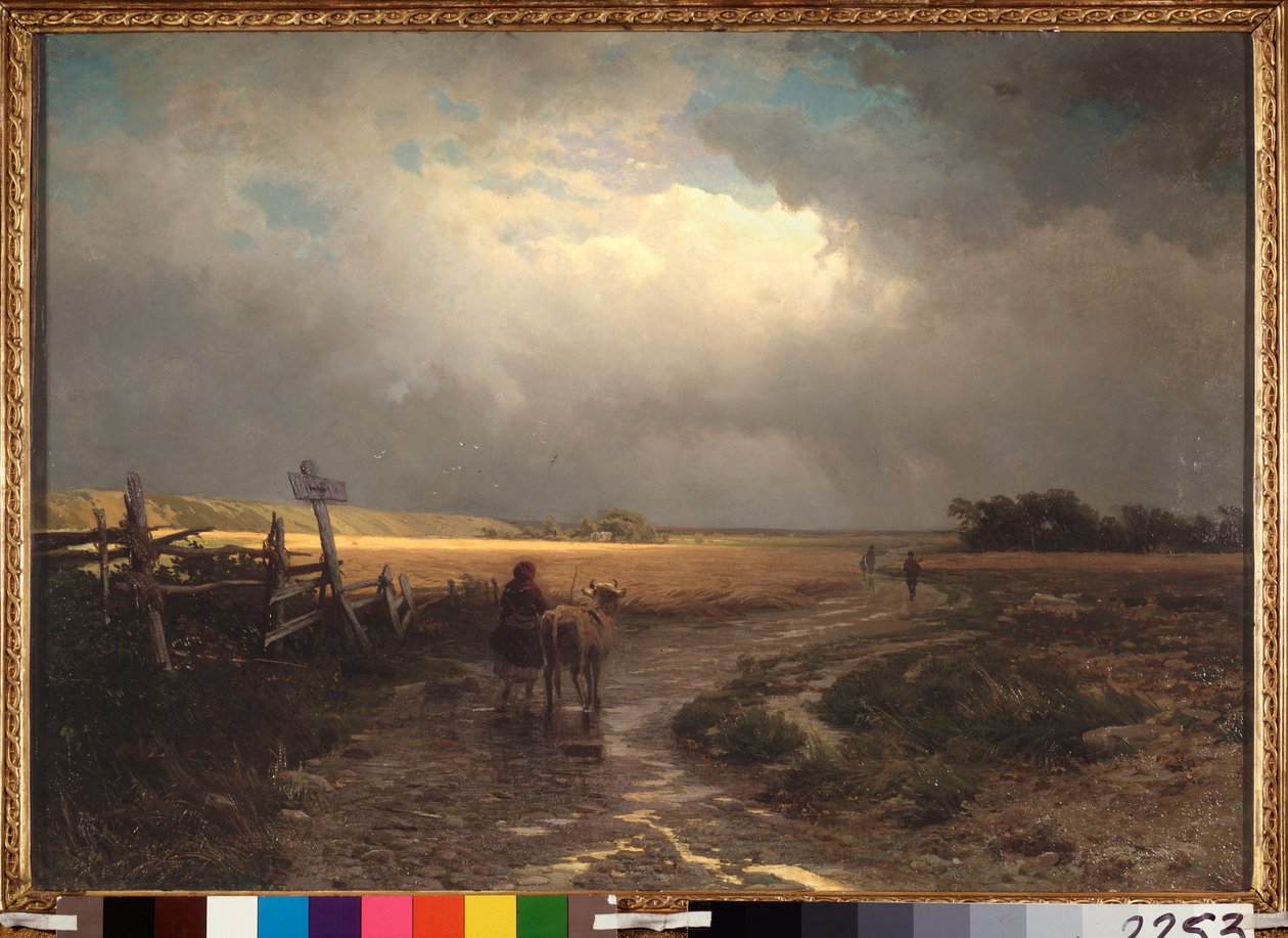 The Thaw (Thaw) - Målning av Alexei Kondratyevich Savrasov (Savrasov) (1830-1897), olja på duk av Alexei Kondratjewitsch Sawrassow