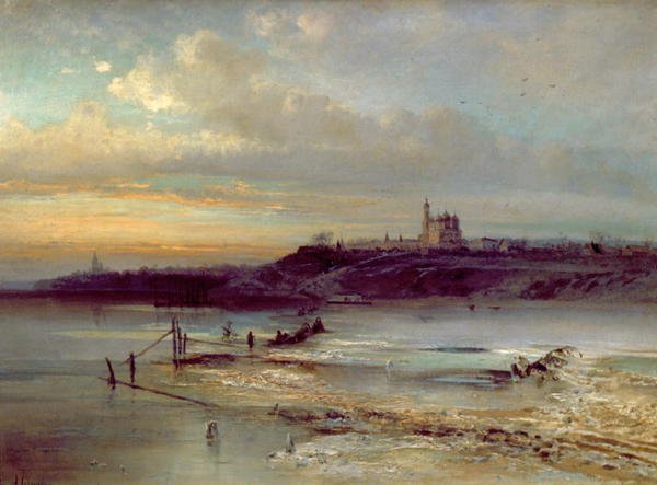The Thaw, Yaroslavl av Alexei Kondratjewitsch Sawrassow