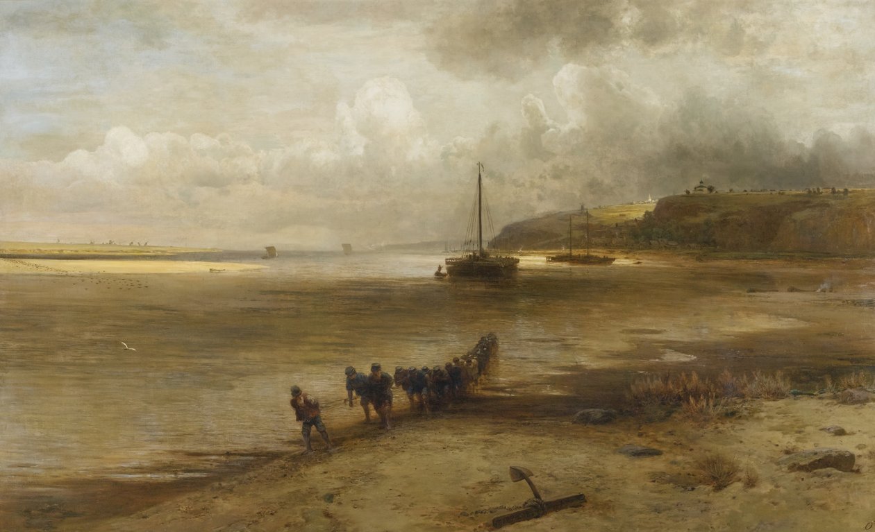 Volga nära Yuryevets, 1870 av Alexei Kondratjewitsch Sawrassow