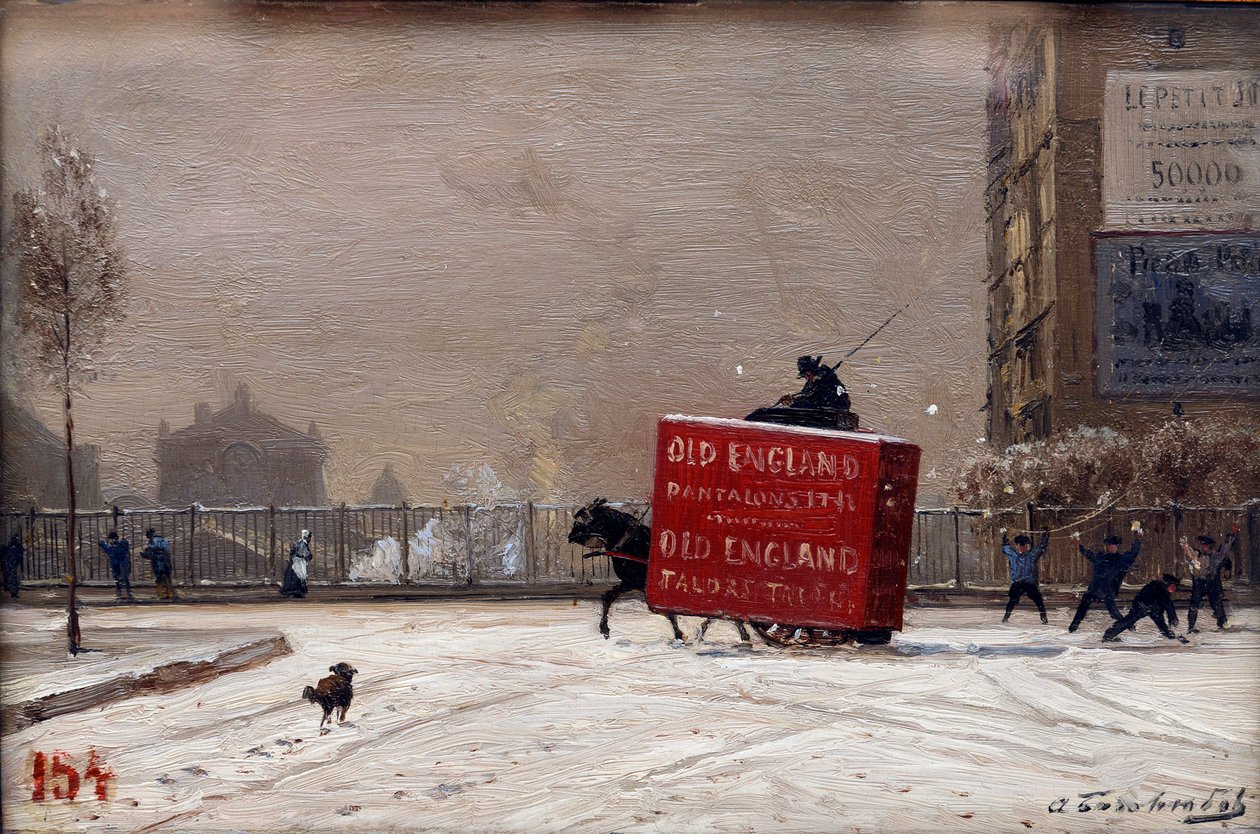 Vinter i Paris av Alexey Bogolyubov - Bogolyubov, Alexey Petrovich (1824-1896) av Aleksei Petrovich Bogolyubov