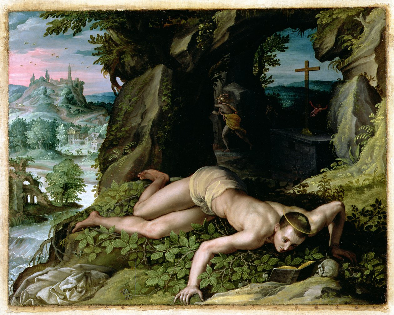 The Temptation of St. Benedict, c.1587 av Alessandro Allori