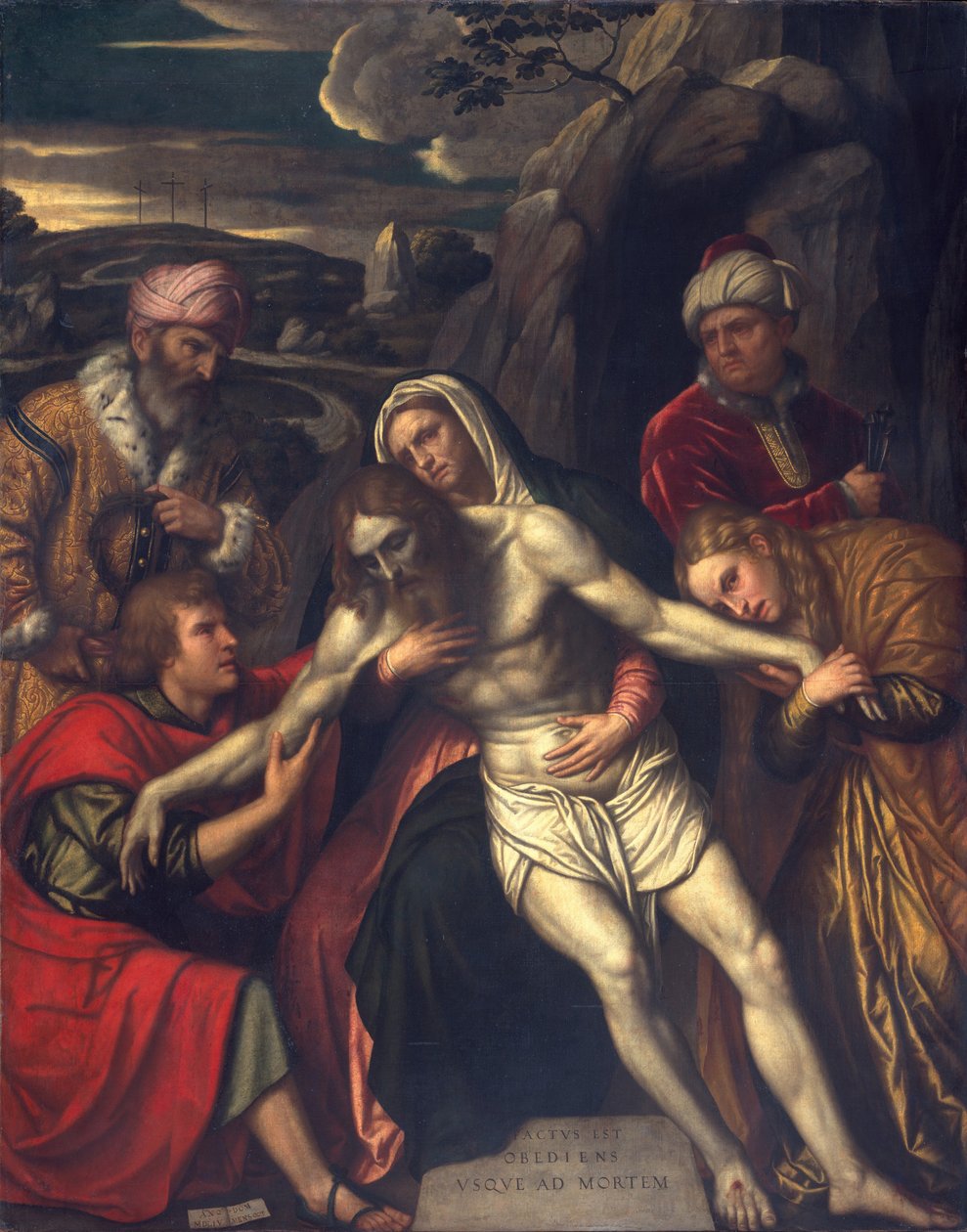 Gravskicket, 1554 av Alessandro Bonvicino Moretto