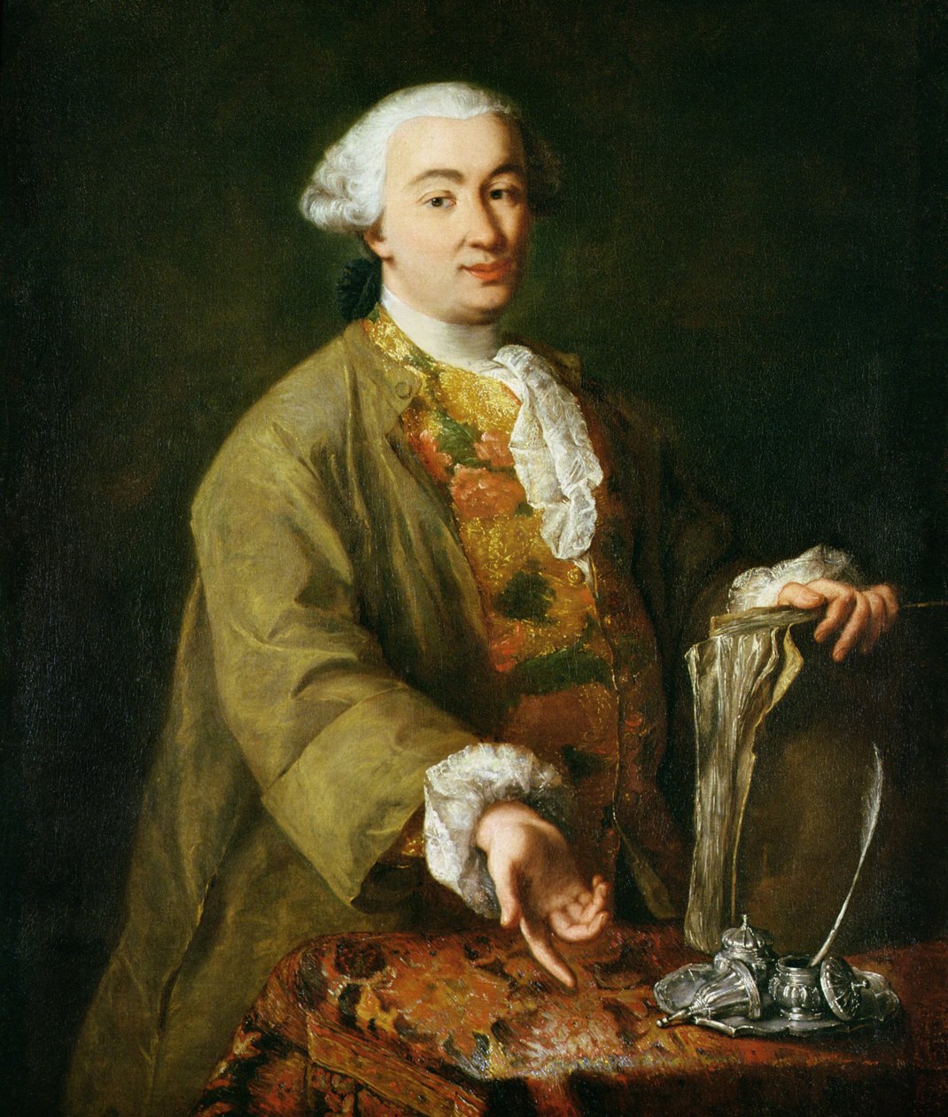 Porträtt av Carlo Goldoni av Alessandro Longhi