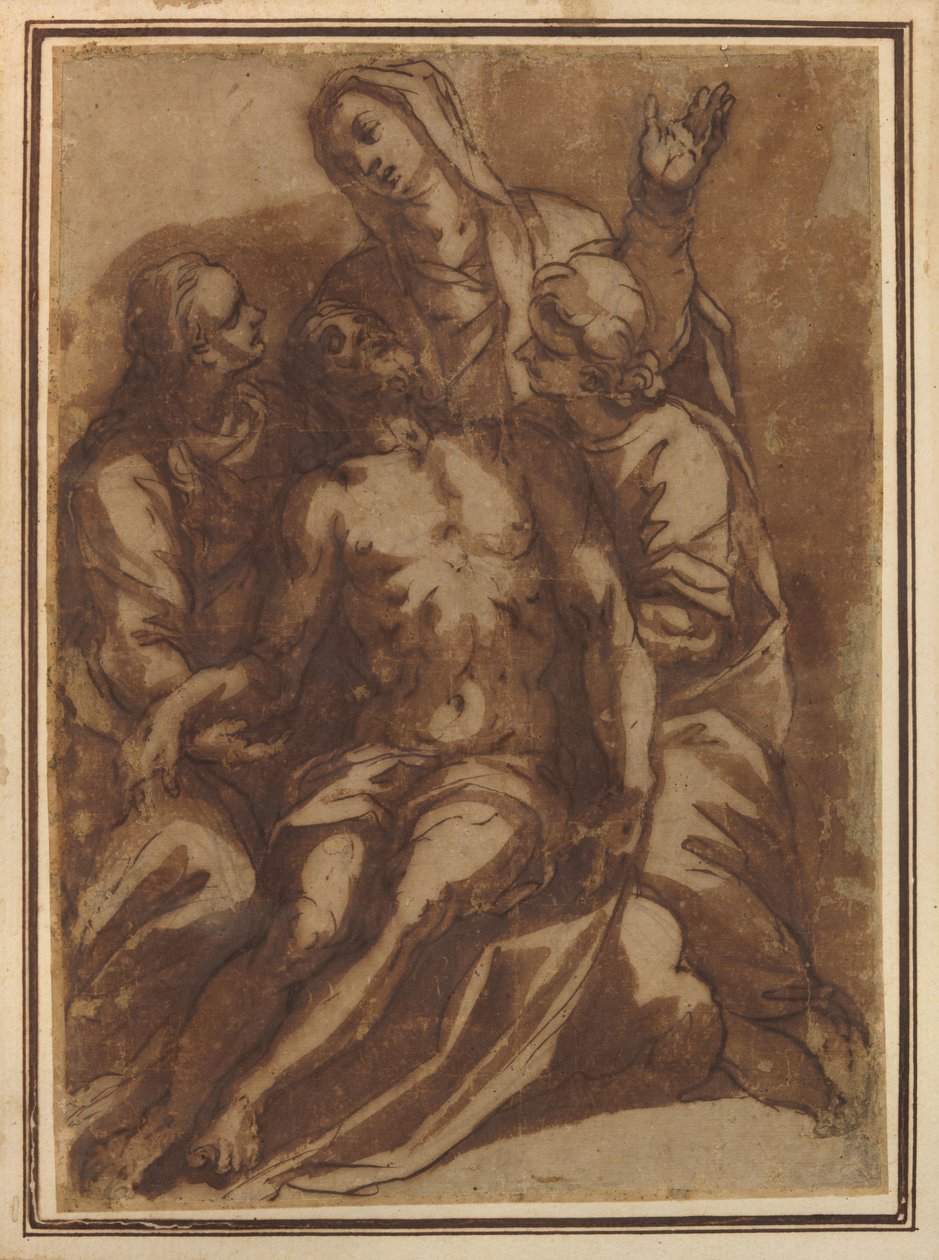 Entombment of Christ av Alessandro Maganza