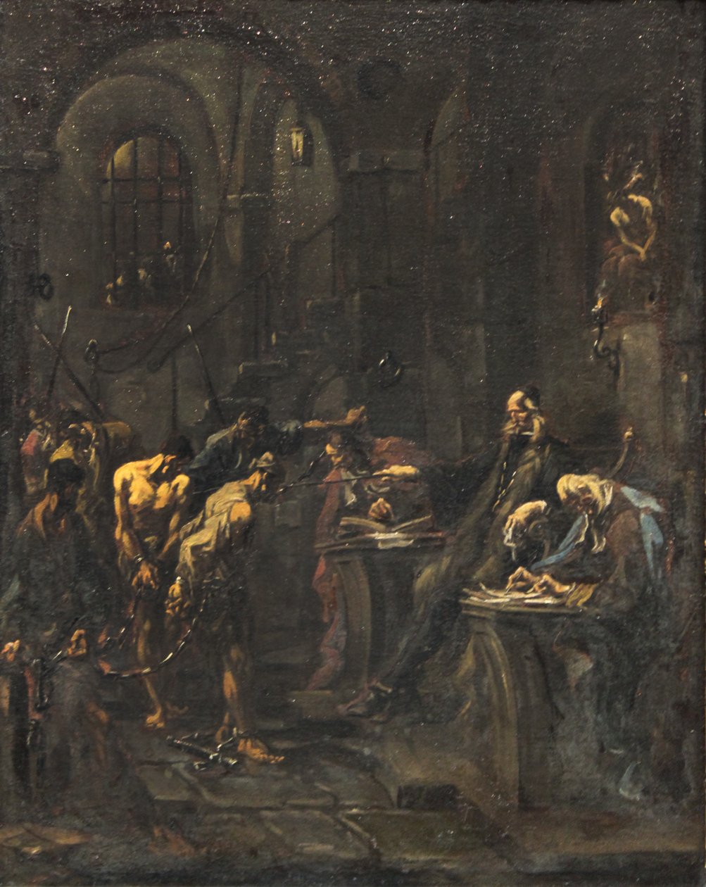 Pinsamt förhör (tortyrscen) av Alessandro Magnasco