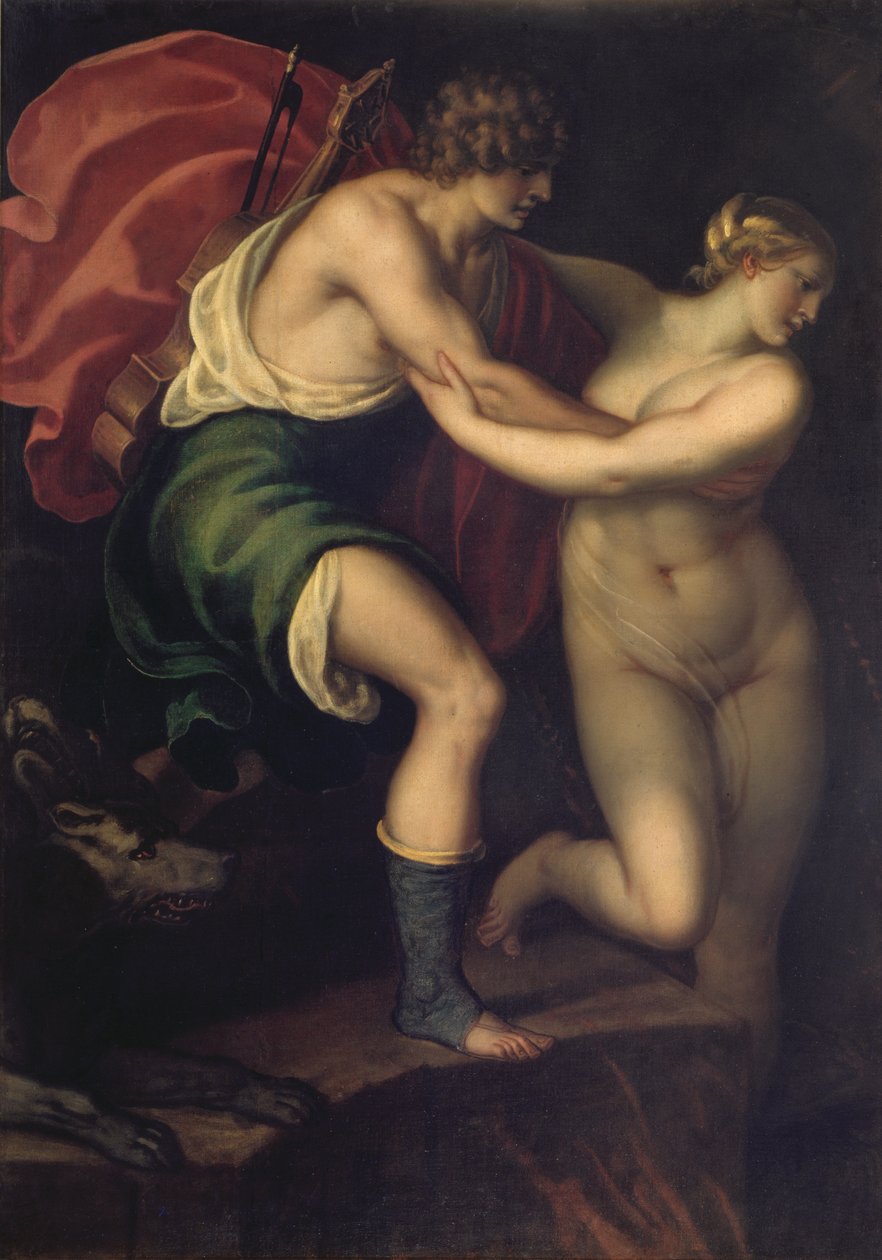 Orfeus och Eurydike av Alessandro Varotari