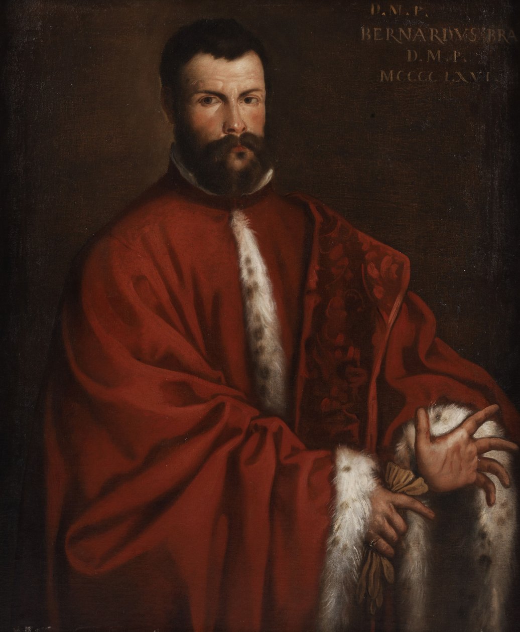 Postumt porträtt av den venetianska magistraten Bernardo Bra (1466) av Alessandro Varotari