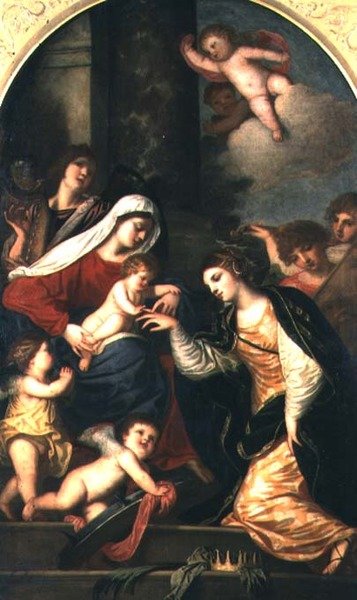 St. Catherines mystiska äktenskap av Alessandro Varotari