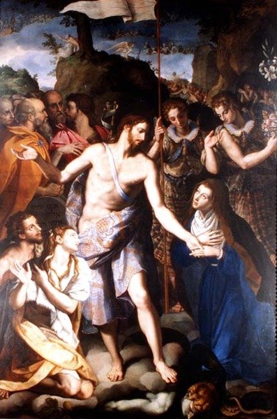 Kristi nedstigning till limbo av Alessandro Allori