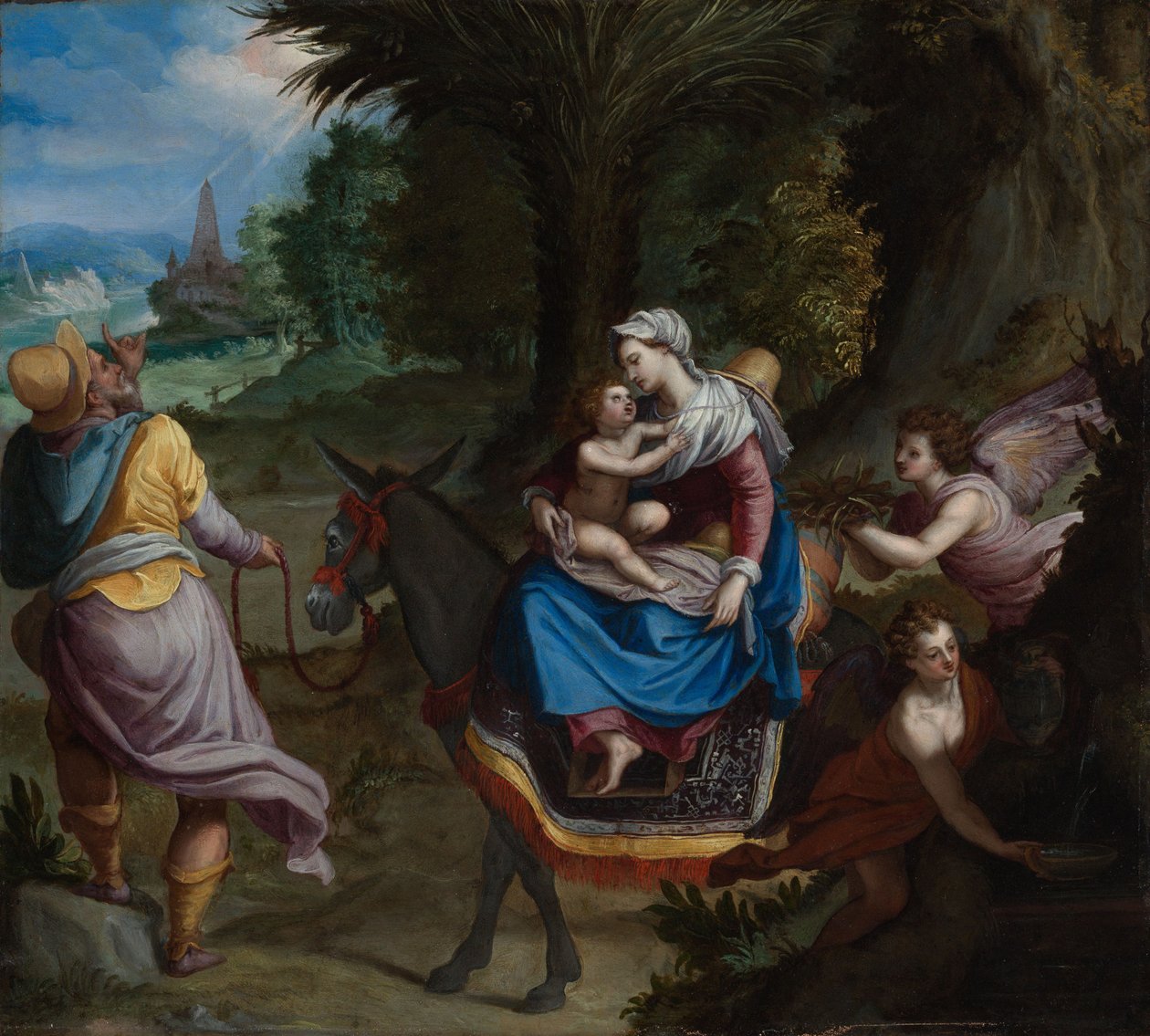 Flykten till Egypten av Alessandro Allori
