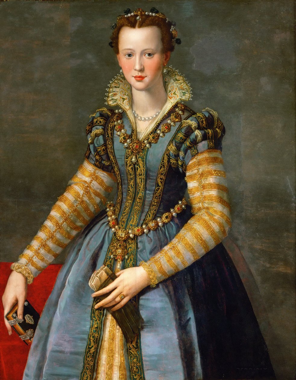 Tyska: Maria de´ Medici Porträtt av en dam, traditionellt identifierad som Maria de