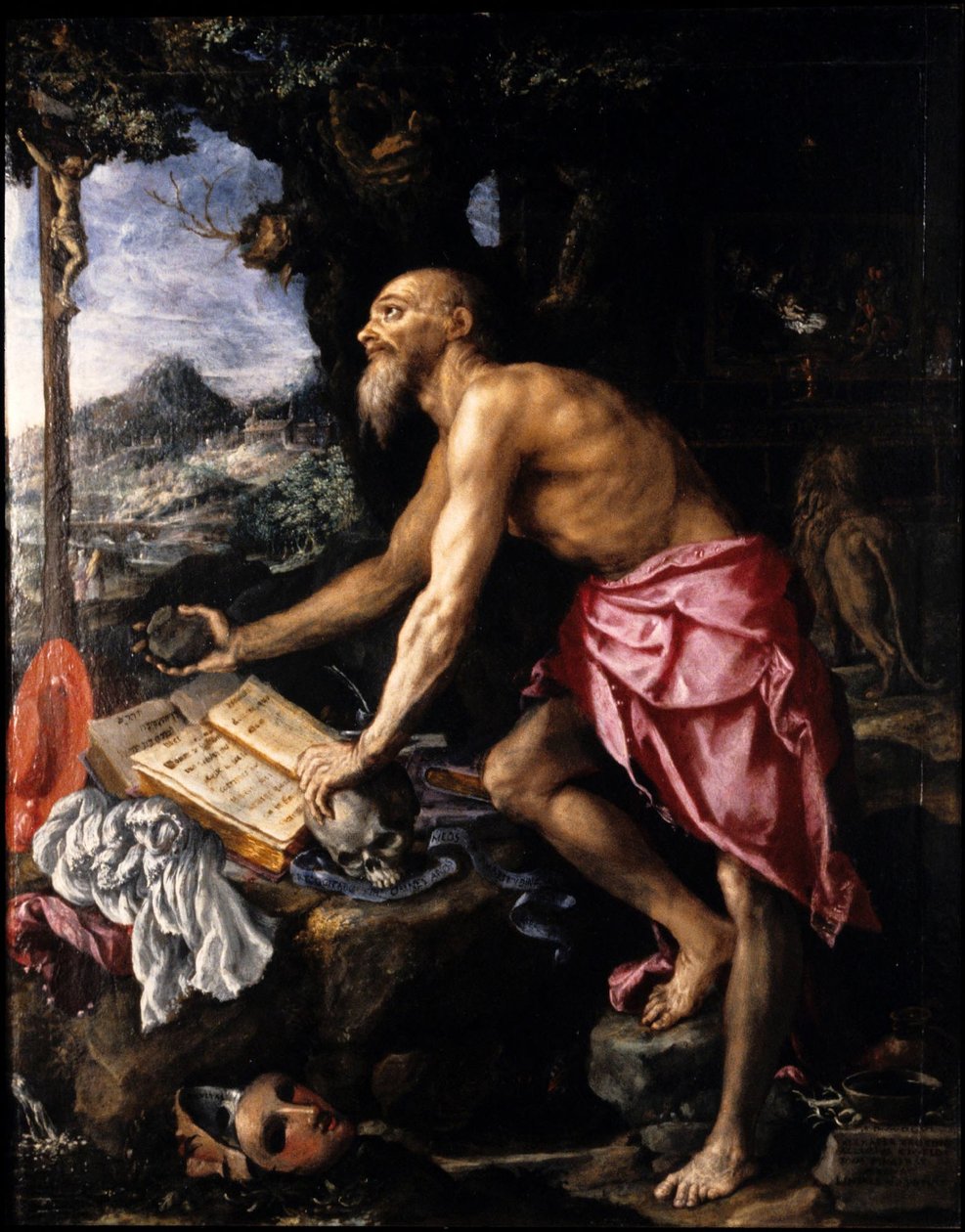 Den botgörande Sankt Hieronymus av Alessandro Allori