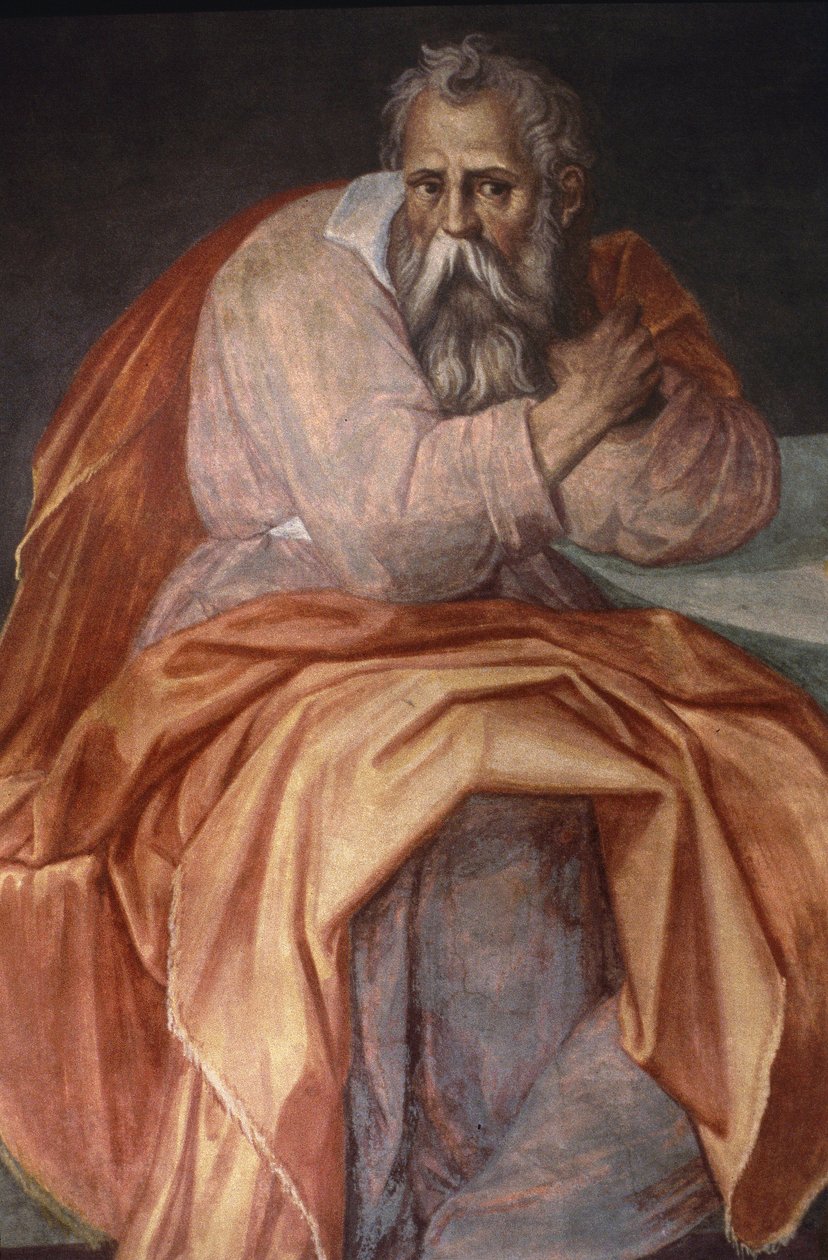 Profeten Jeremiah, Ospedale degli Innocenti, Florens (fresk) av Alessandro Allori