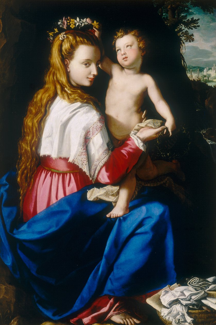 Jungfru med barn av Alessandro Allori