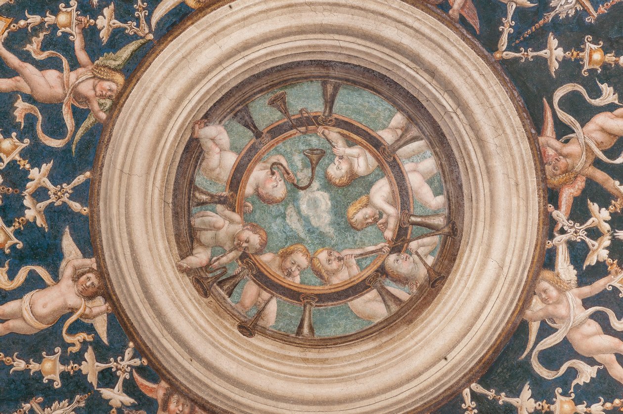 Putti spelar musikinstrument, detalj av 3660848 av Alessandro Araldi