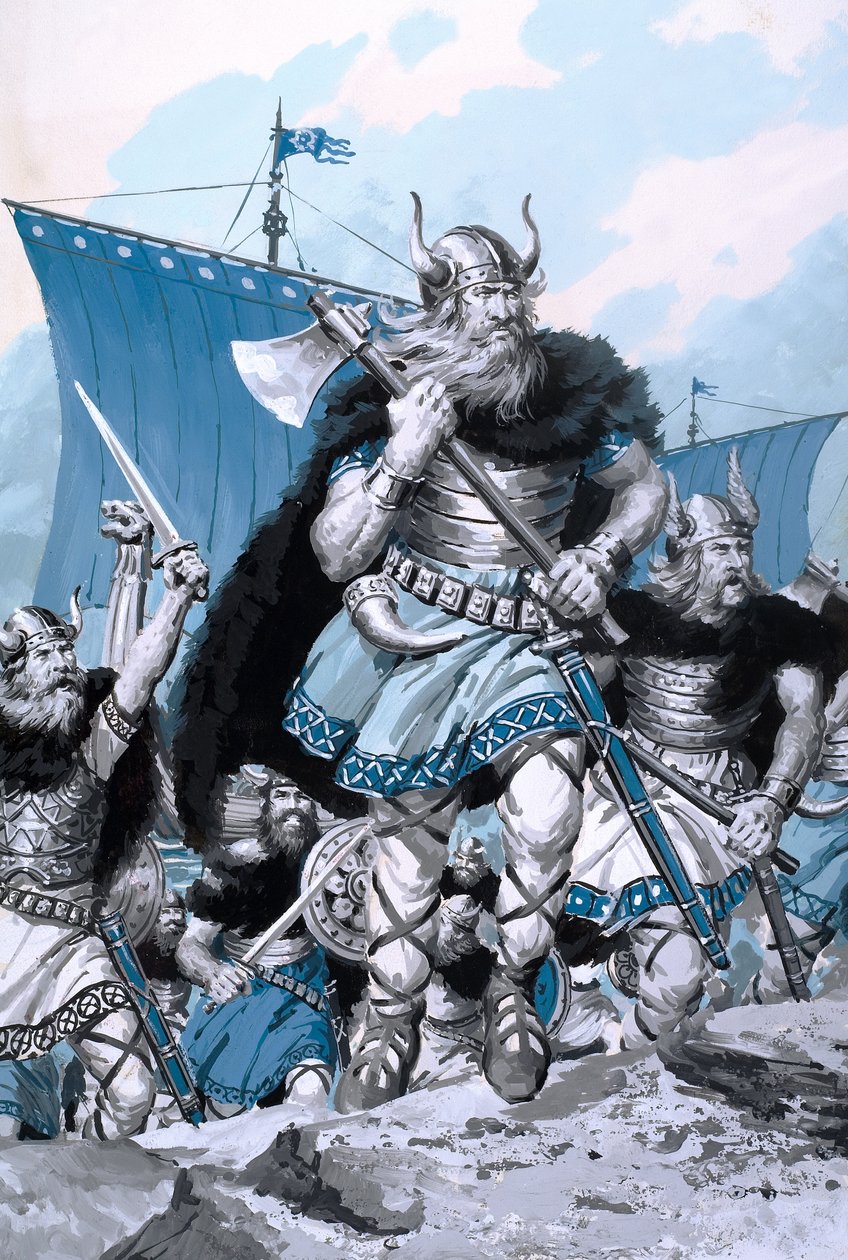 Devils from the Sea, ur "The Story of France" (gouache på papper) av Alessandro Biffignandi