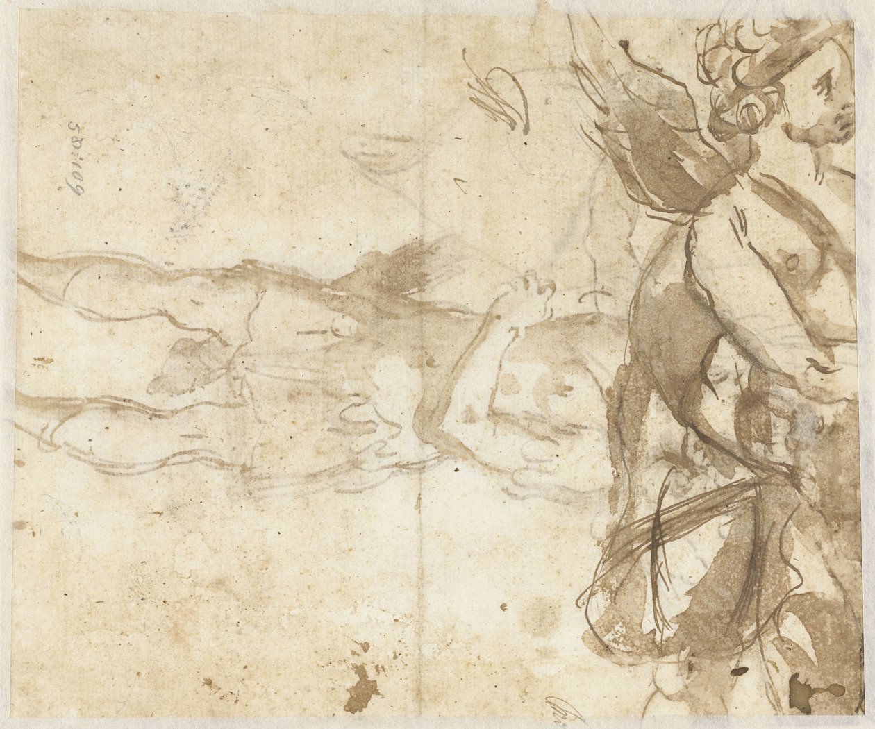 Stående Amor, med rosett av Alessandro Casolani (attributed to)